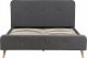Beliani Łóżko tapicerowane 160 x 200 cm ciemnoszare RENNES II 6