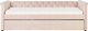Beliani Łóżko wysuwane welurowe 90 x 200 cm różowe LIBOURNE 5