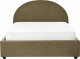 Beliani Łóżko z pojemnikiem boucle 160 x 200 cm zielone oliwkowe VAUCLUSE 6