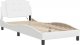 vidaXL vidaXL Rama łóżka z LED, biała, 90x200 cm, sztuczna skóra 3