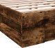 vidaXL vidaXL Rama łóżka z szufladami, przydymiony dąb, 135x190 cm 8