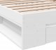 vidaXL Rama łóżka z szufladą, biała, 100x200 cm 8
