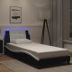 vidaXL vidaXL Rama łóżka z LED, czarno-biała, 100x200 cm, sztuczna skóra 4