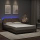 vidaXL vidaXL Rama łóżka z LED, kolor cappuccino, 140x190 cm, sztuczna skóra 5
