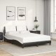 vidaXL vidaXL Rama łóżka z LED, czarno-biała, 140x190 cm, sztuczna skóra 5