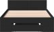 vidaXL vidaXL Rama łóżka z szufladą, czarna, 90x190 cm 4