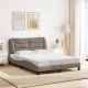 vidaXL vidaXL Łóżko z materacem, taupe, 140x190 cm, obite tkaniną 3