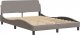 vidaXL vidaXL Łóżko z materacem, taupe, 140x190 cm, obite tkaniną 4