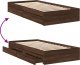 vidaXL vidaXL Rama łóżka z szufladami, brązowy dąb, 75x190 cm 7