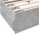 vidaXL Rama łóżka z szufladami, szarość betonu, 200x200 cm 8