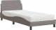 vidaXL vidaXL Łóżko z materacem, taupe, 90x190 cm, obite tkaniną 2