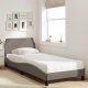 vidaXL vidaXL Łóżko z materacem, taupe, 90x190 cm, obite tkaniną 3