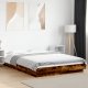vidaXL vidaXL Rama łóżka z LED, przydymiony dąb, 120x190 cm 4