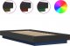 vidaXL vidaXL Rama łóżka z LED, czarna, 90x200 cm, materiał drewnopochodny 8