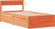 vidaXL Rama łóżka z szufladami, woskowy brąz, 75x190 cm, sosnowa 2