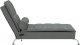 vidaXL Szezlong masujący z wałkiem, ciemnoszary, tapicerowany tkaniną 5