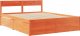 vidaXL Rama łóżka z szufladami, woskowy brąz, 150x200 cm, sosnowa 2