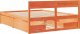 vidaXL Rama łóżka z szufladami, woskowy brąz, 150x200 cm, sosnowa 6