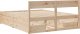 vidaXL vidaXL Rama łóżka z szufladami, 150x200 cm, sosnowa 4