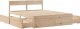 vidaXL vidaXL Rama łóżka z szufladami, 150x200 cm, sosnowa 5