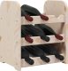 vidaXL vidaXL Stojak na wino, 33x25x37 cm, lite drewno sosnowe 3