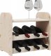 vidaXL vidaXL Stojak na wino z górną półką, 43x25x37 cm, lite drewno sosnowe 3