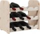 vidaXL vidaXL Stojak na wino, 43x25x37 cm, lite drewno sosnowe 3