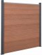 vidaXL Zestaw paneli ogrodzeniowych, brązowy, 872x186 cm, WPC 2