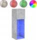 vidaXL Szafki TV, z LED, 2 szt., szarość betonu, 30,5x30x90 cm 6