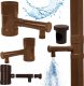Bradas Zbieracz / łapacz wody deszczowej z zaworem - 100mm / BRĄZOWY IBCLZ1-100-BR Bradas 7