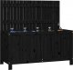 Skrzynia ogrodowa vidaXL vidaXL Skrzynia ogrodowa, czarna, 121x55x64 cm, lite drewno sosnowe 4