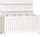 Skrzynia ogrodowa vidaXL vidaXL Skrzynia ogrodowa, biała, 115x49x60 cm, lite drewno sosnowe 1