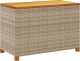 Skrzynia ogrodowa vidaXL Skrzynia ogrodowa, beżowa, 110x55x63 cm, polirattan i akacja 6