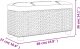 vidaXL Ławki ze schowkiem i szarą poduszką, 2 szt., 69 cm, pałka wodna 9