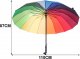 Verk Duży parasol parasolka tęczowa wytrzymała automat Duży parasol parasolka tęczowa wytrzymała automat 8