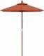 vidaXL Parasol ogrodowy na drewnianym słupku, terakotowy, 196x231 cm 3