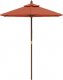vidaXL Parasol ogrodowy na drewnianym słupku, terakotowy, 196x231 cm 7