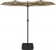 vidaXL Parasol ogrodowy podwójny z LED, taupe, 316x240 cm 4