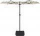 vidaXL Parasol ogrodowy podwójny z LED, piaskowa biel, 316x240 cm 4