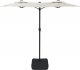 vidaXL Parasol ogrodowy podwójny z LED, piaskowa biel, 316x240 cm 5