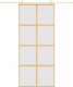 vidaXL Drzwi przesuwne, złote, 90x205 cm, mrożone szkło ESG, aluminium 3