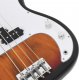 vidaXL Gitara basowa dla początkujących, z torbą brązowo-biała 4/4 46" 7