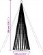 vidaXL Stożkowa choinka z lampek, 688 ciepłych białych LED, 300 cm 10