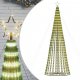 vidaXL Stożkowa choinka z lampek, 688 ciepłych białych LED, 300 cm 1