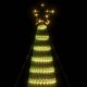 vidaXL Stożkowa choinka z lampek, 688 ciepłych białych LED, 300 cm 5