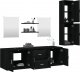 vidaXL 7-częściowy zestaw mebli łazienkowych, czarny 3