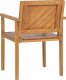 Beliani Krzesło ogrodowe Zestaw 4 Drewno Jasne drewno BARATTI 7