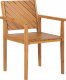 Beliani Zestaw 6 krzeseł ogrodowych drewno akacjowe BARATTI 5