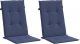 vidaXL Poduszki na krzesła z wysokim oparciem, 2 szt., granat, tkanina 3