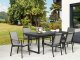 Beliani Zestaw 6 krzeseł ogrodowych czarny BUSSETO 2
